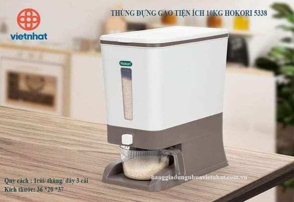 THÙNG GẠO 10KG THÔNG MINH