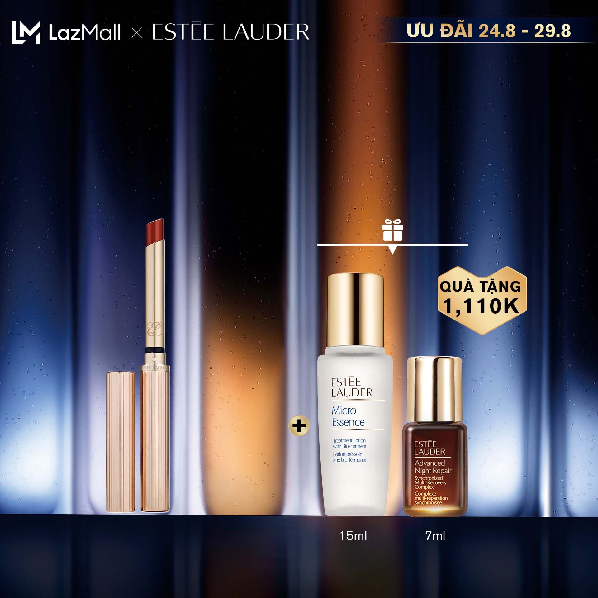 [Mới] Son môi bóng có màu Estée Lauder Pure Color Explicit Slick Shine Lên màu rõ nét, lâu trôi