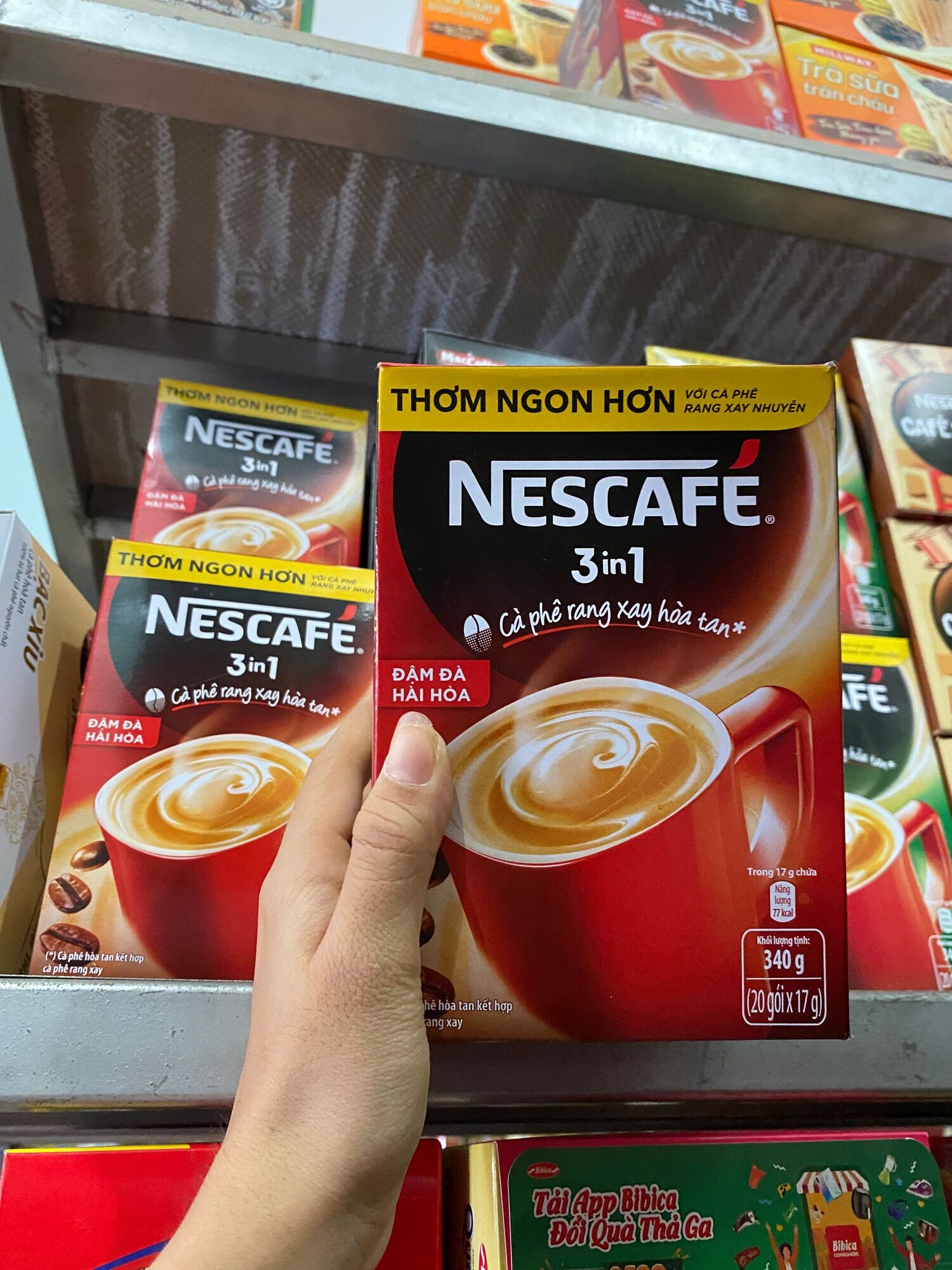 Cà phê 3in1 nescafe đỏ/ xanh 340g/ 20gói đậm đà