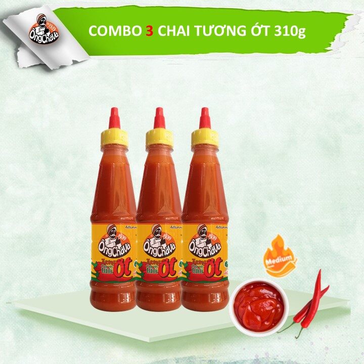 Combo 3 chai tương ớt ông chà và 310g