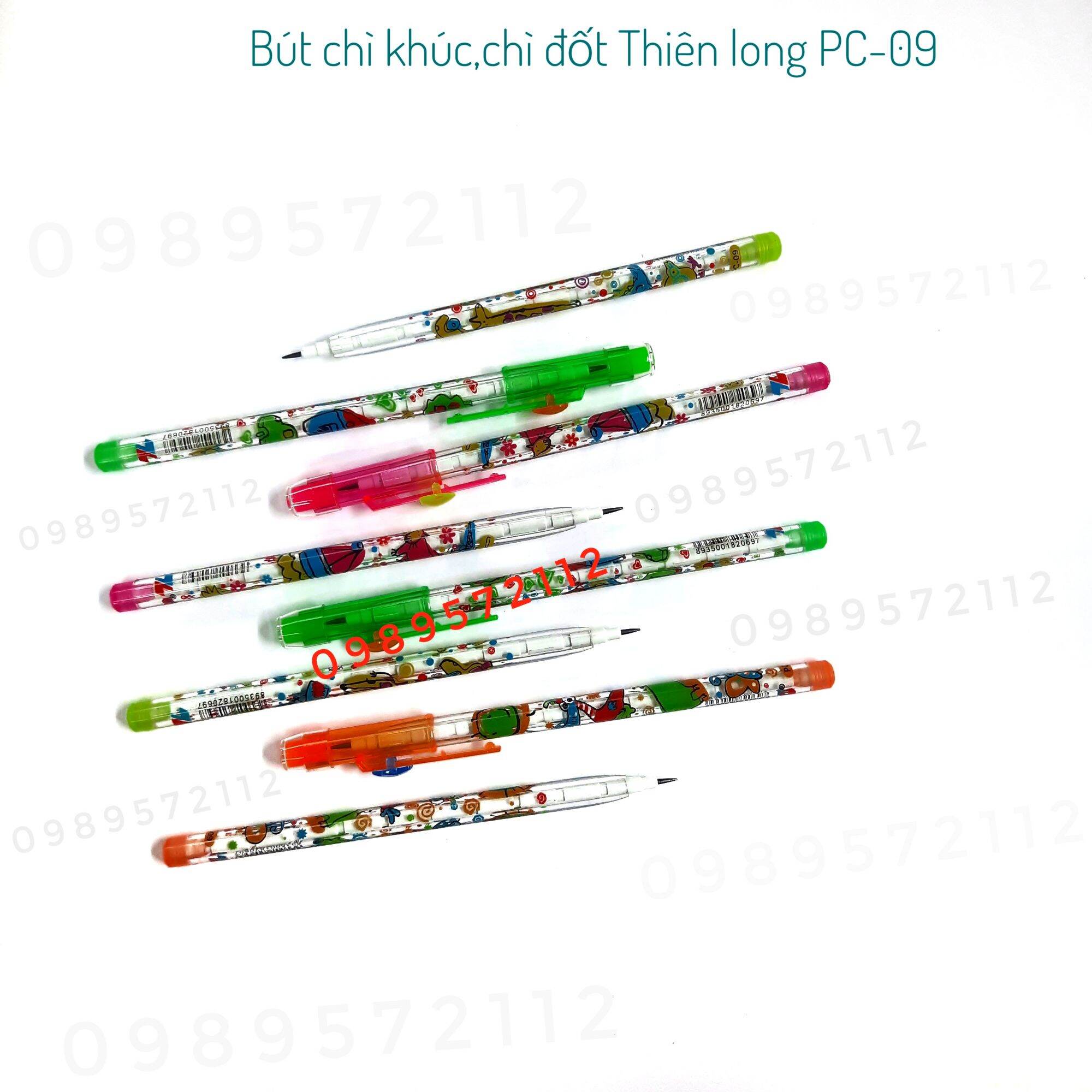 Bút chì khúc Thiên Long PC-09,chì đốt. (1 cái).