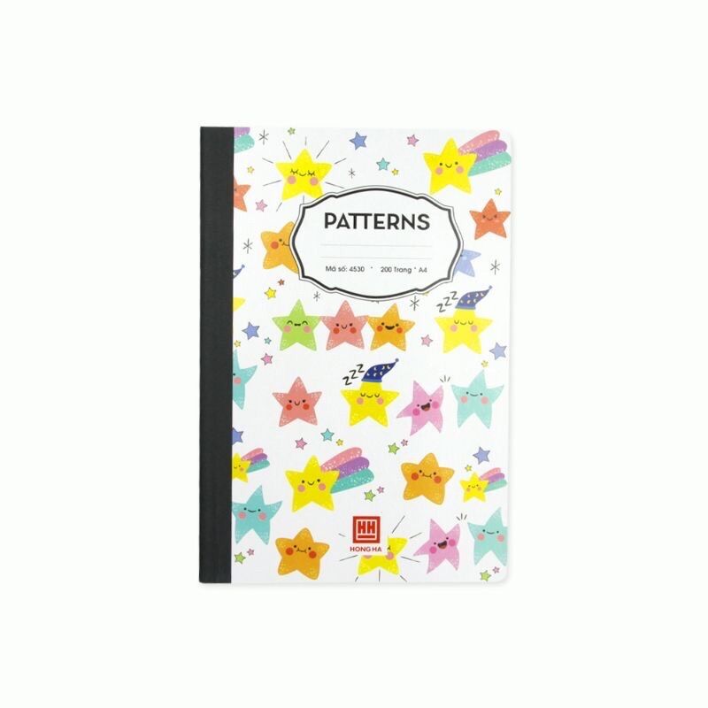 Vở viết, vở kẻ ngang 200 trang (4530) Hồng Hà Patterns A4 [RẺ VÔ ĐỊCH]