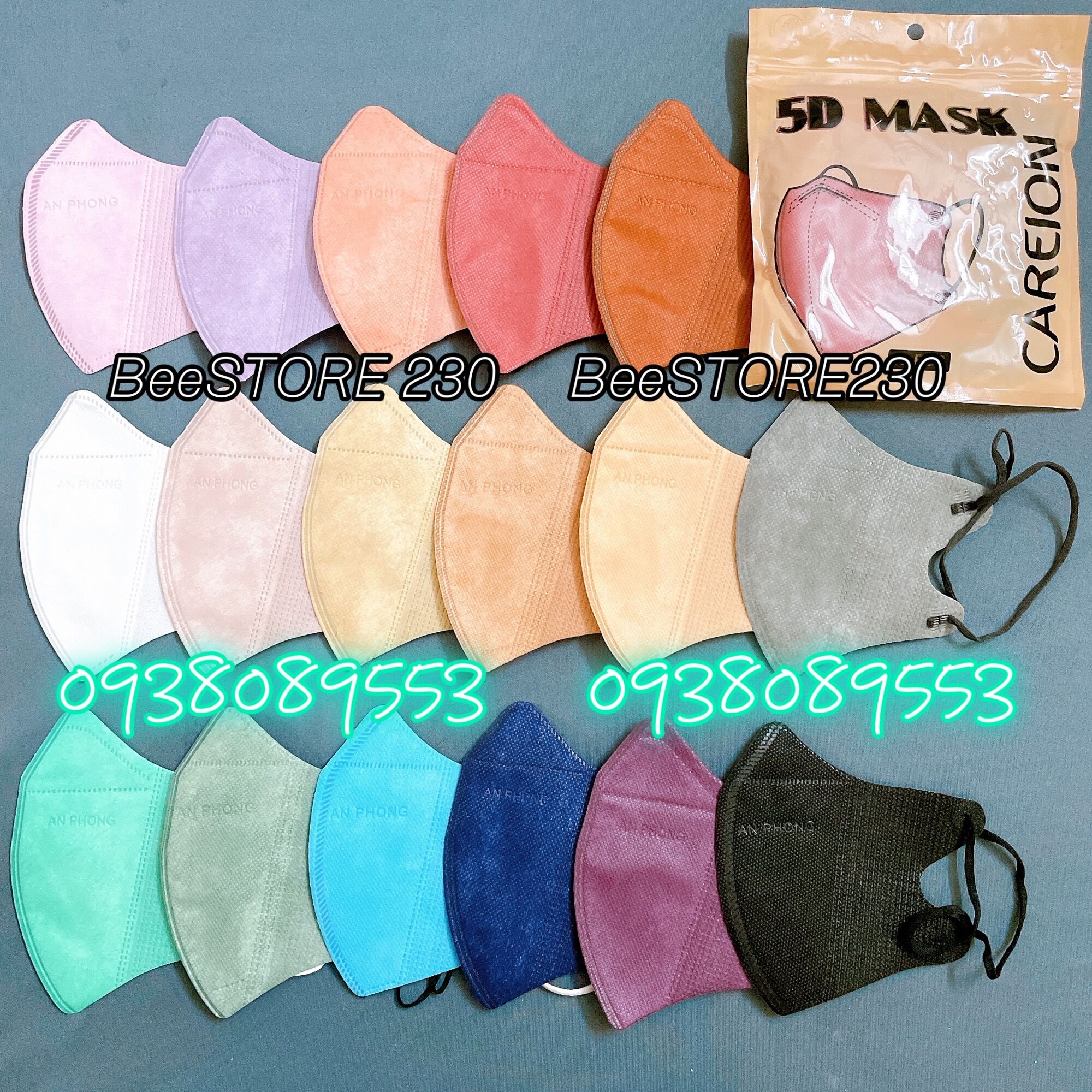 Túi 10 cái 5d mask an phong careion chuẩn thailand