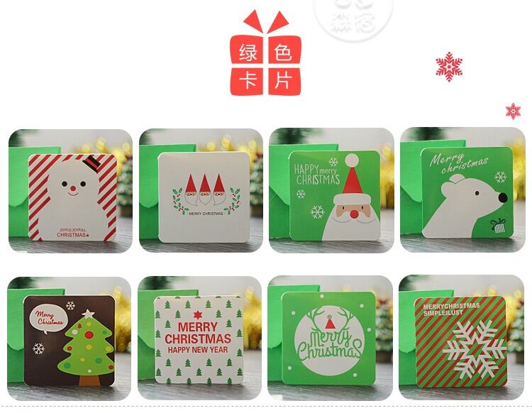 Set 10 thiệp giáng sinh mix mẫu size 7*7cm