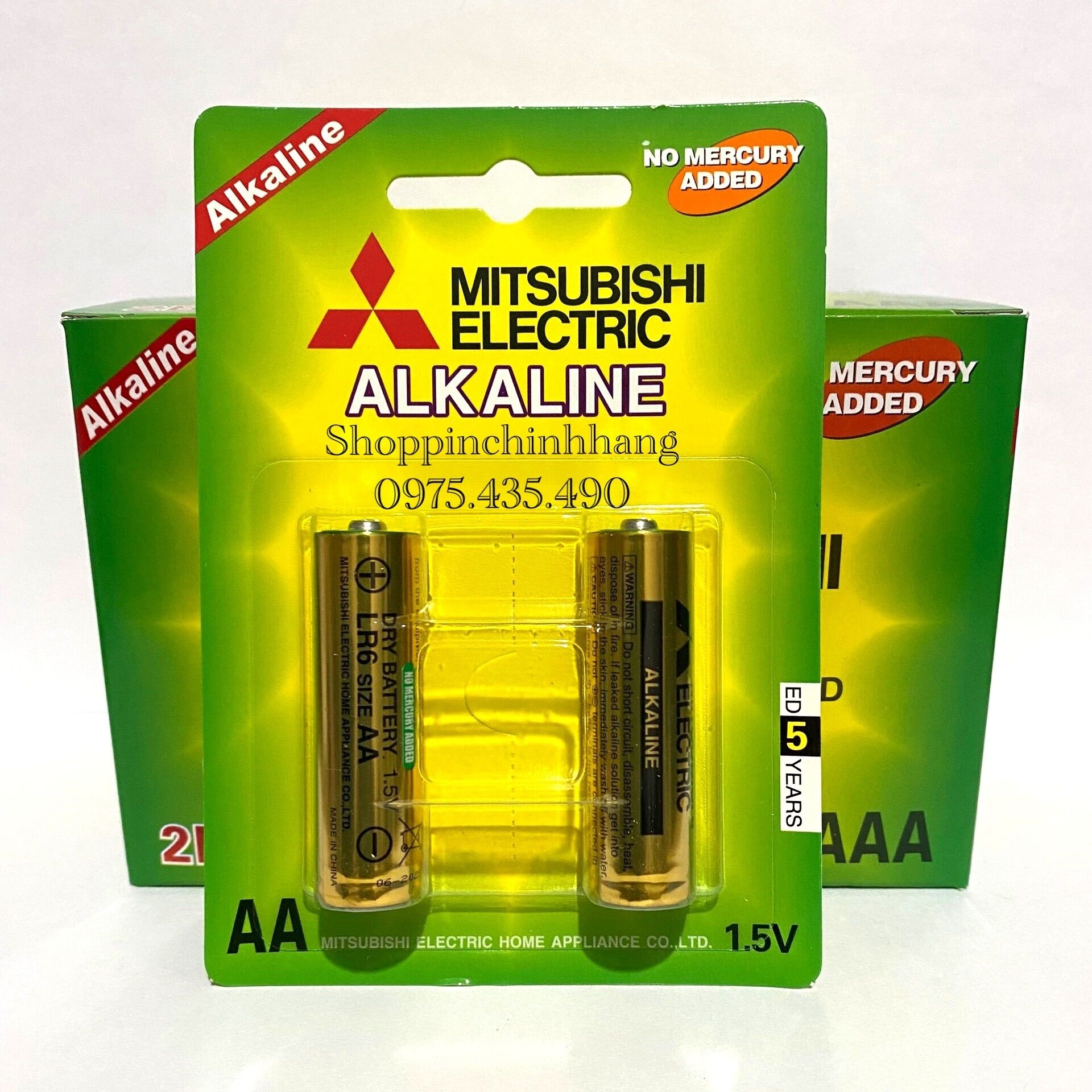 Pin AA Mitsubishi Electric Alkaline 1.5V Chính Hãng Vỉ 2 Viên