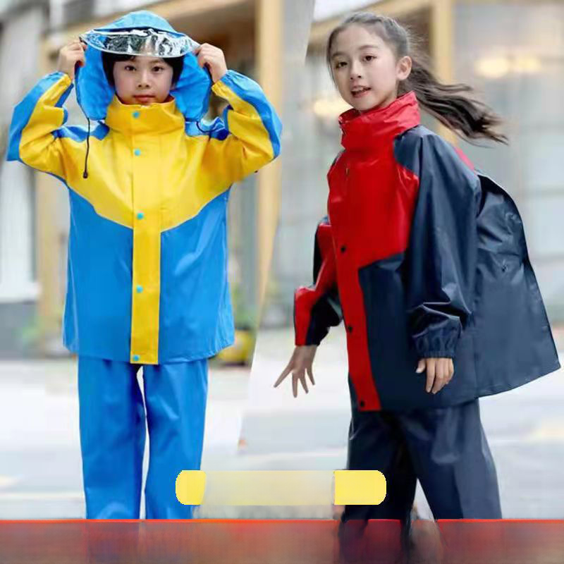 Bộ Chống Thấm Nước Có Thể Tháo Rời Dành Cho Trẻ Em Áo Mưa Bộ Bé Trai Bé Gái Học Sinh Trung Học Áo Mưa Toàn Thân Bảo Vệ Chống Bão