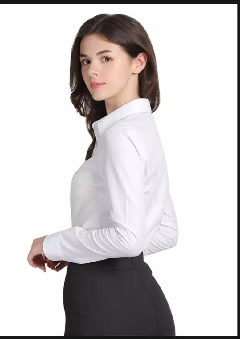áo sơ mi trắng dài tay công sở cổ Đức siêu đẹp