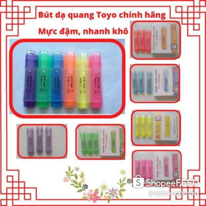 Combo 5 cây Bút dạ quang ToYo Sp28 đủ màu thân to