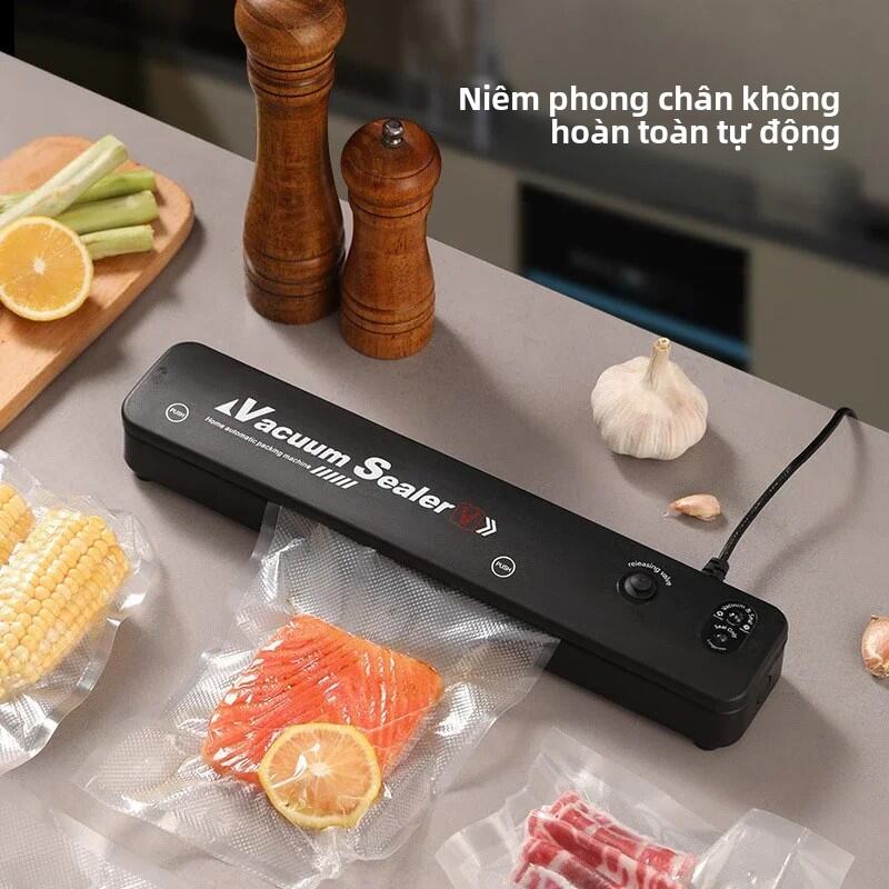 Máy Hút Chân Không Gia Đình Nhà Bếp Công Cụ Đóng Gói Túi Nhựa Bảo Quản Thực Phẩm Tự Động - Loại Chân Đế Điện Brangdy