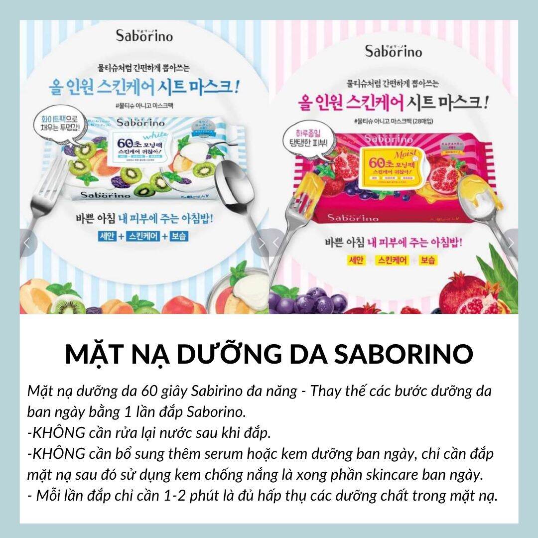 Mặt nạ dưỡng da Saborino gói lớn 28 miếng