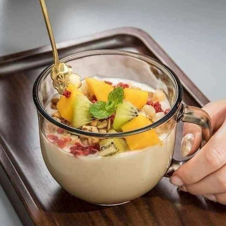 Sét 2 cốc thủy tinh màu hổ phách