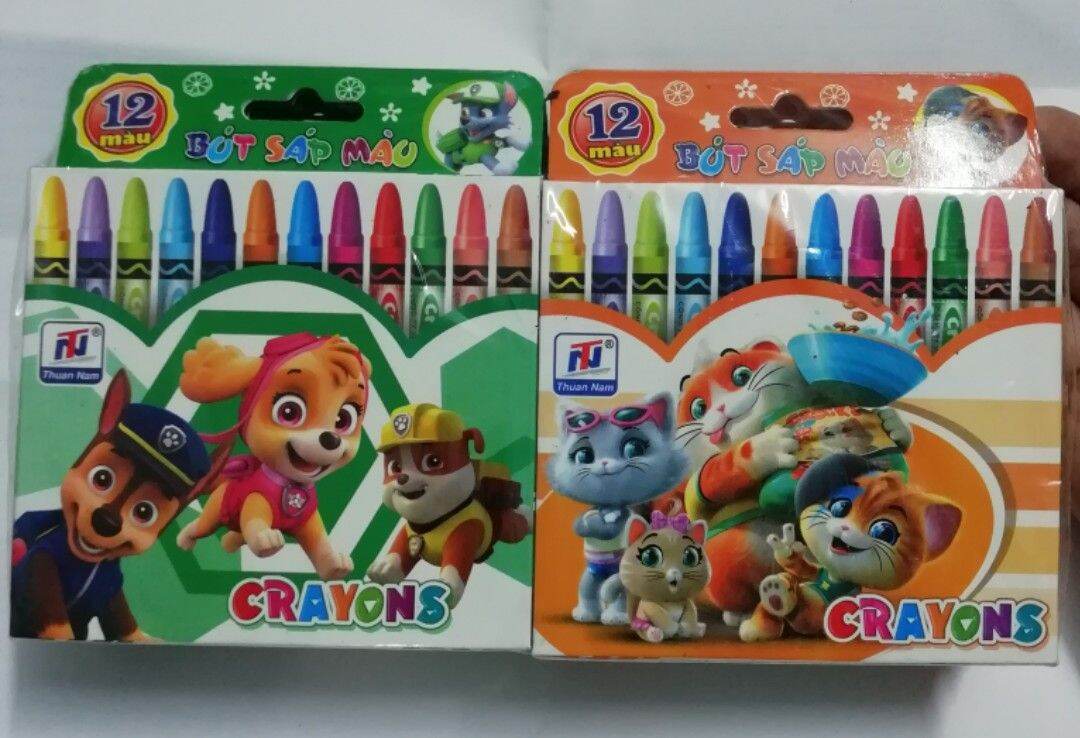 Bút chì sáp 12 màu ngắn