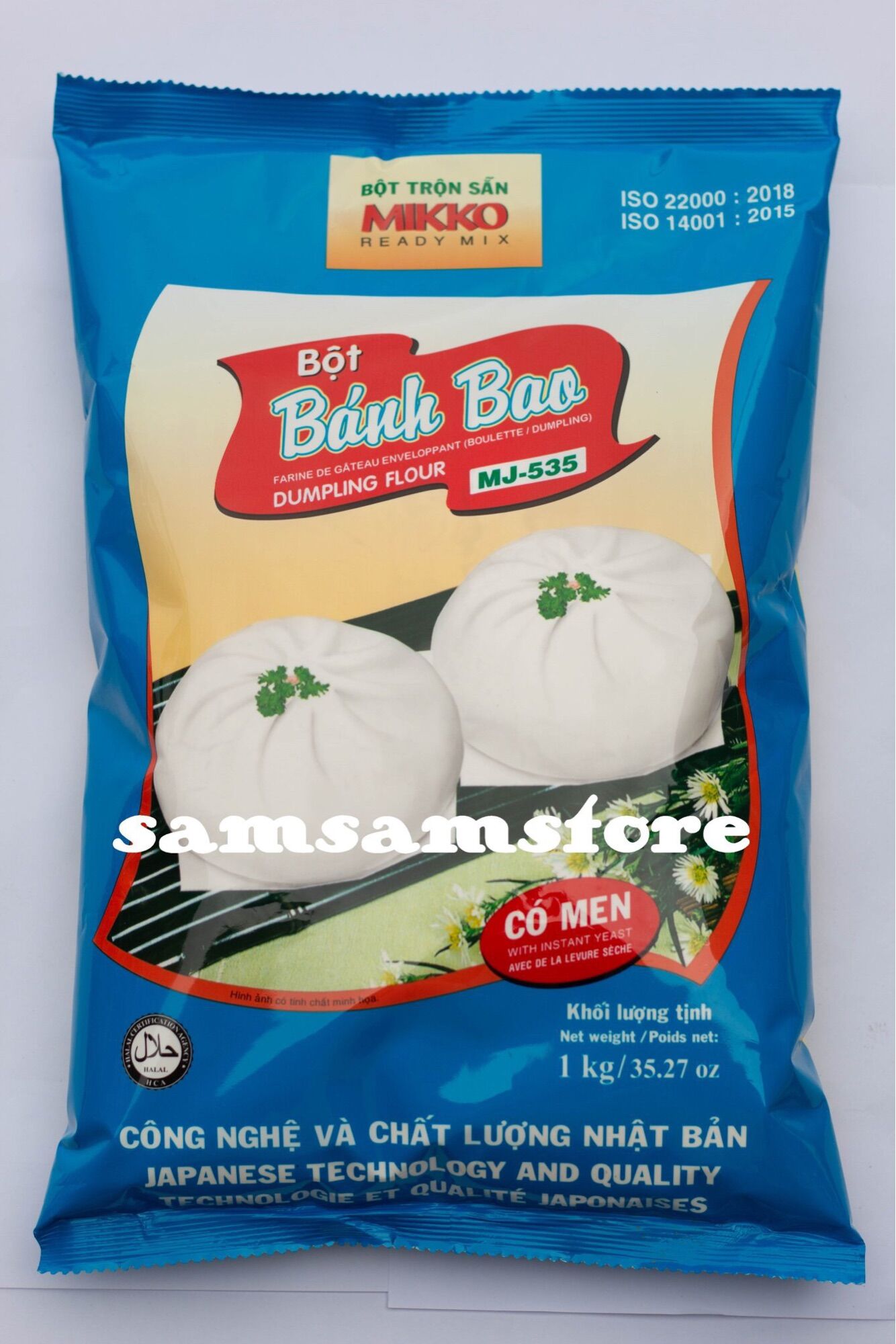 Bột bánh bao Mikko trộn sẵn (có sẵn gói men)