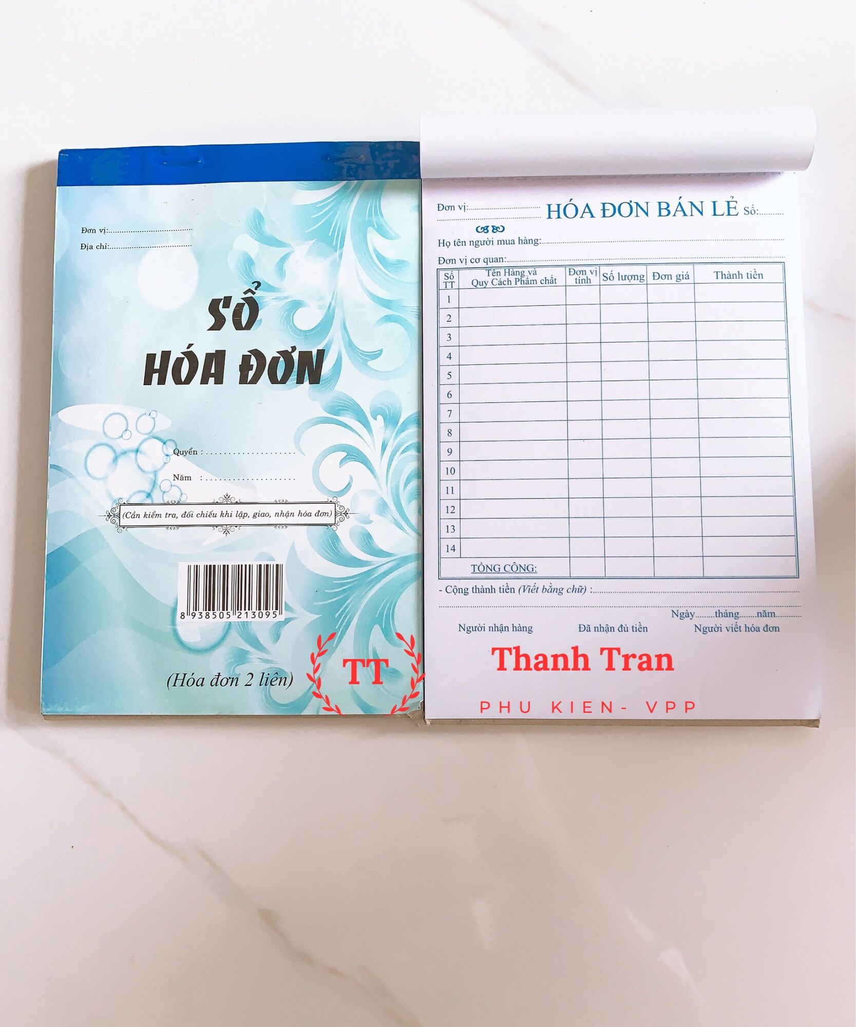 Hoá đơn bán lẻ 2 liên loại dày 50bộ
