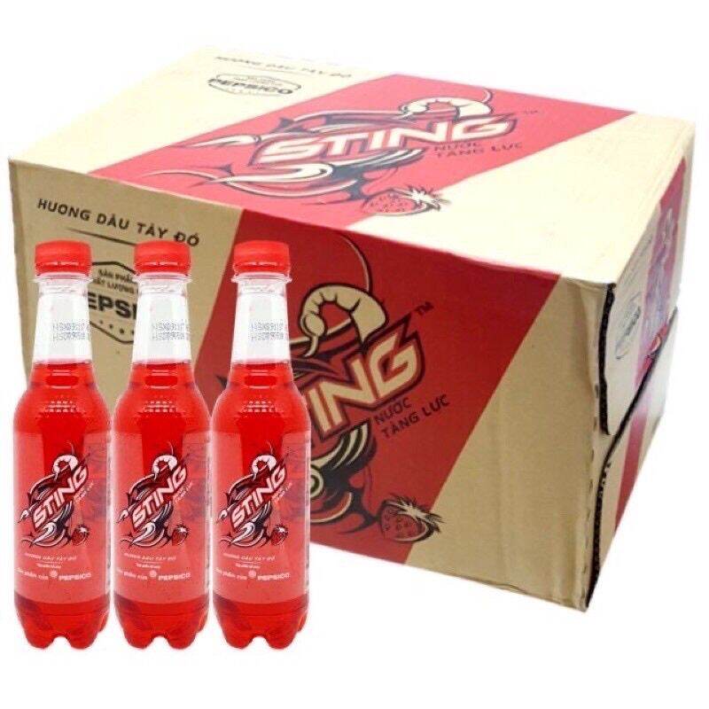 Lốc 6 Chai Nước Giải Khát Sting Đỏ Dâu (330ml / Chai)