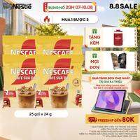 [ƯU ĐÃI THÁNG 8] [FREESHIP HCM] Combo 4 Bịch Cà phê Hòa tan NESCAFÉ CAFÉ SỮA ĐÁ 25 gói Nhân đôi sánh quyện