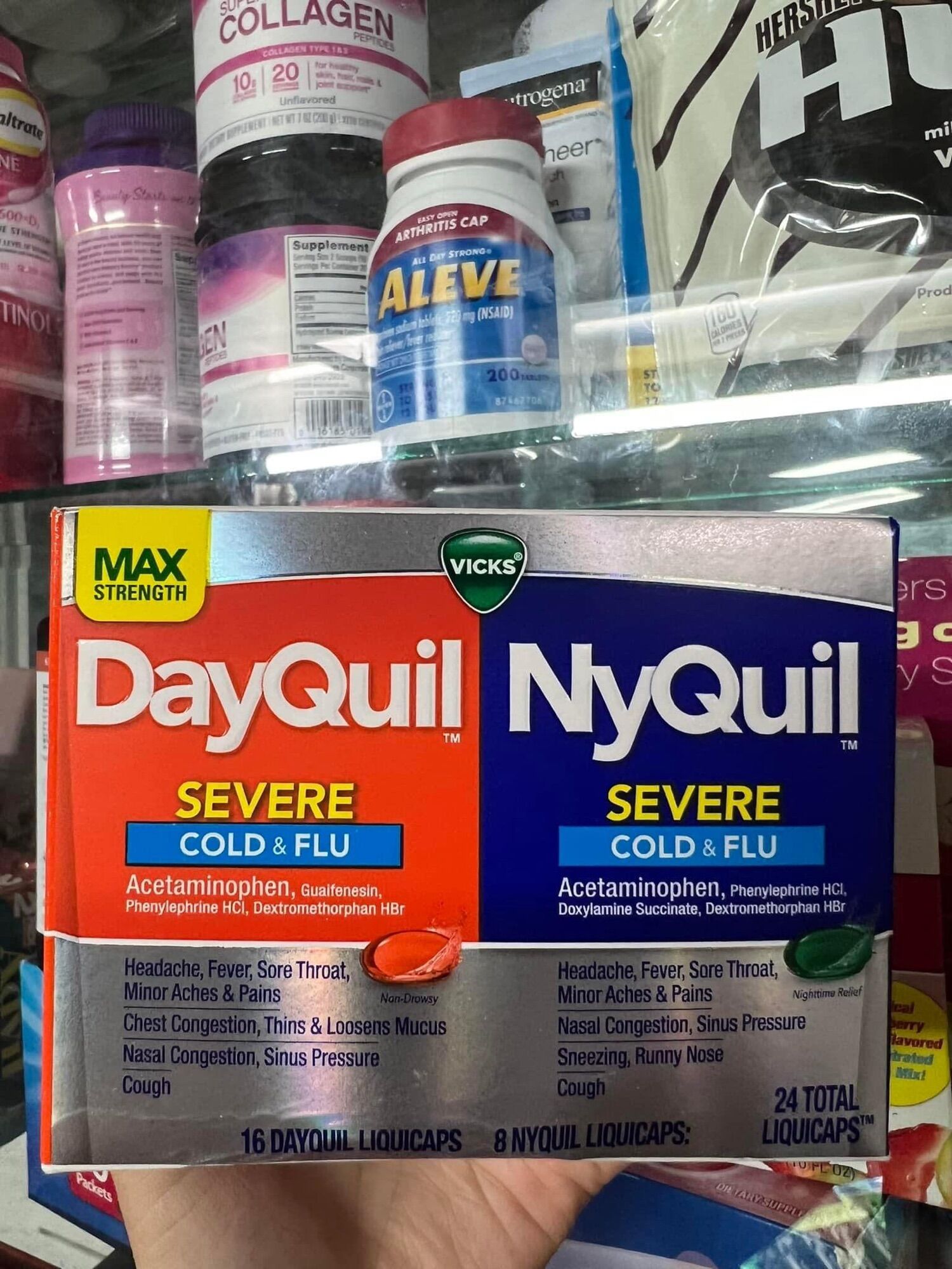 Vicks dayquil & nyquil severe 24v