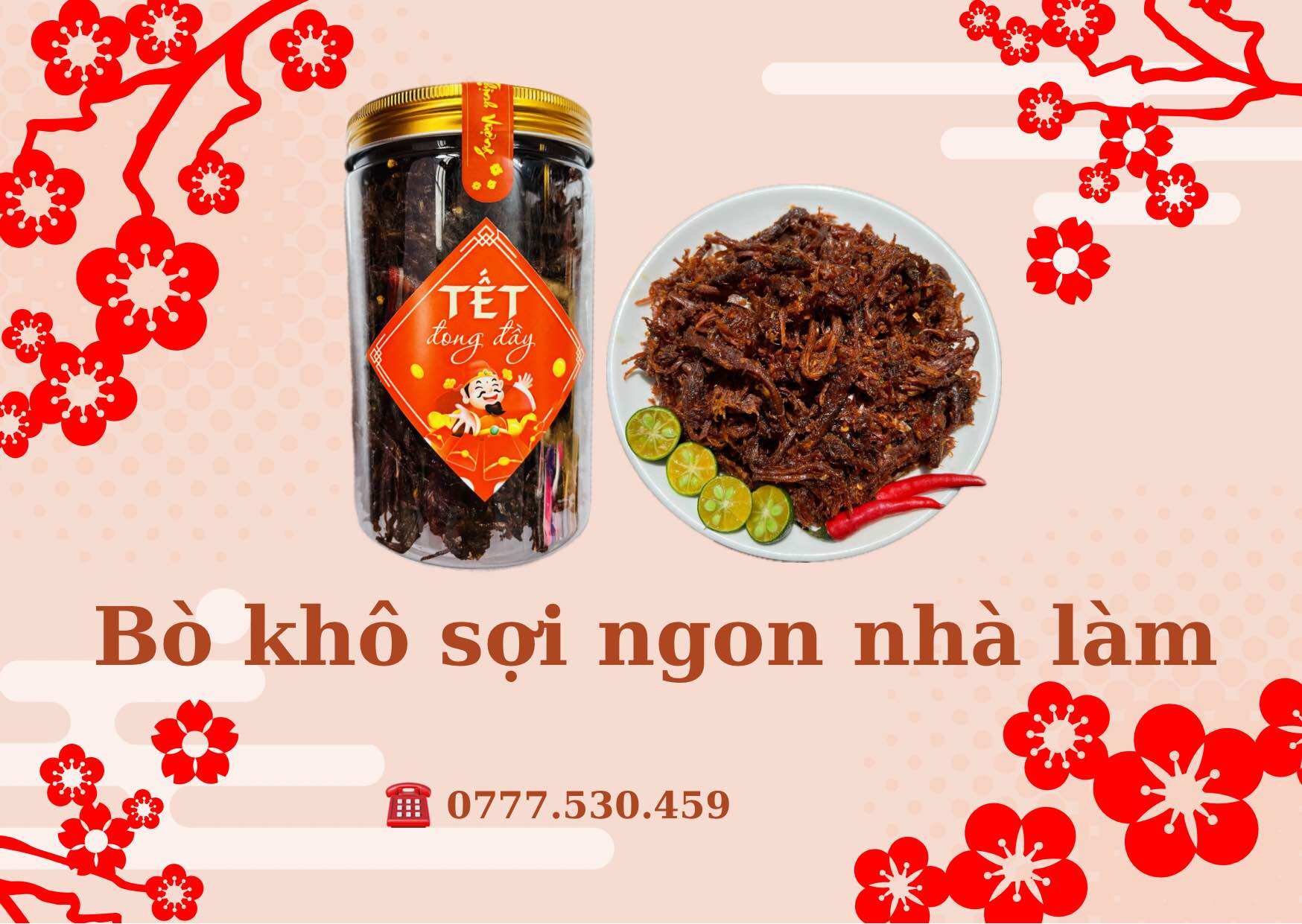 Bò khô sợi nhà làm - khô bò ngon - đặc sản đà nẵng