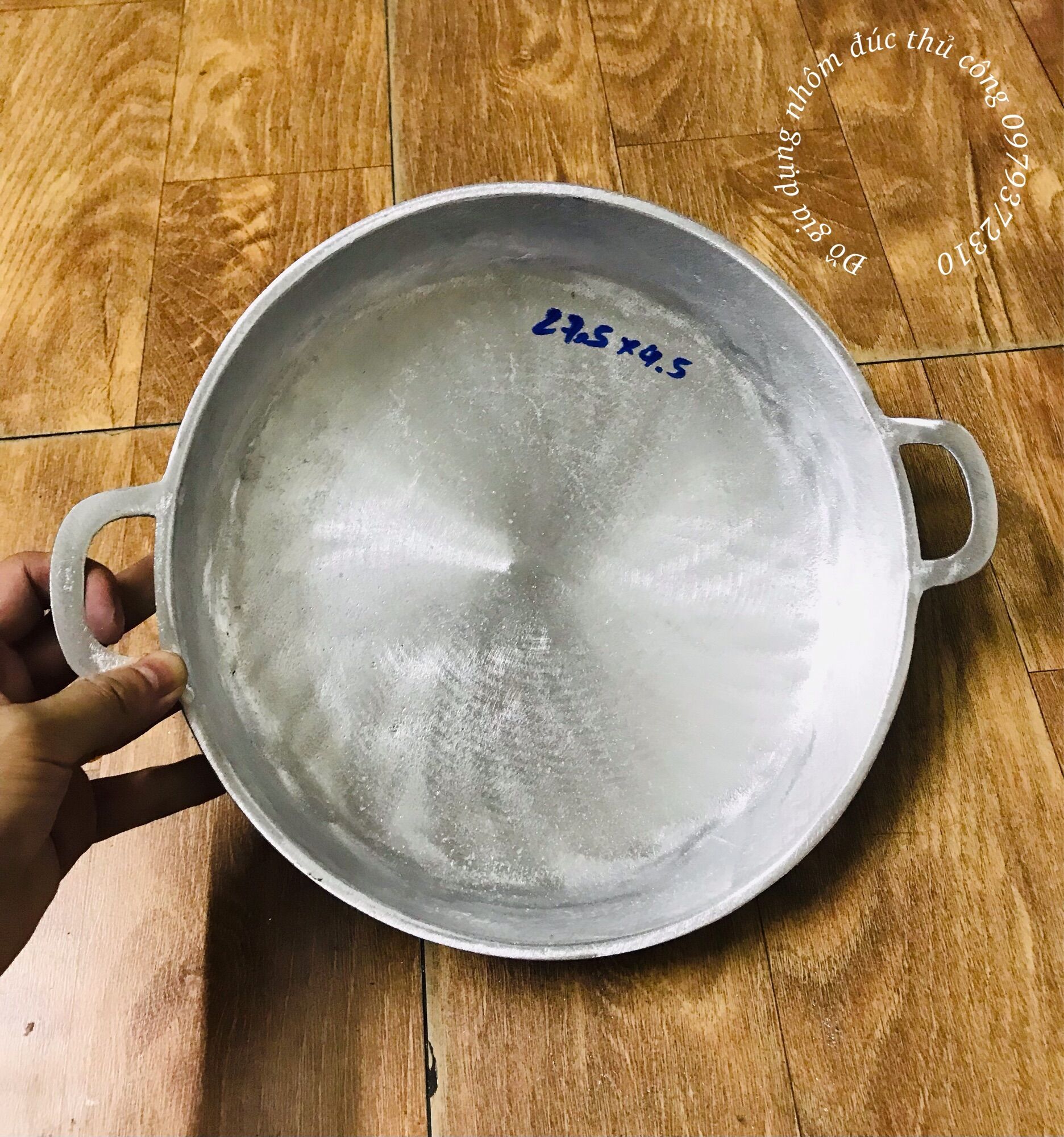 CHẢO GANG ĐÚC THỦ CÔNG LÀNG NGHỀ 27CM ĐÁY BẰNG