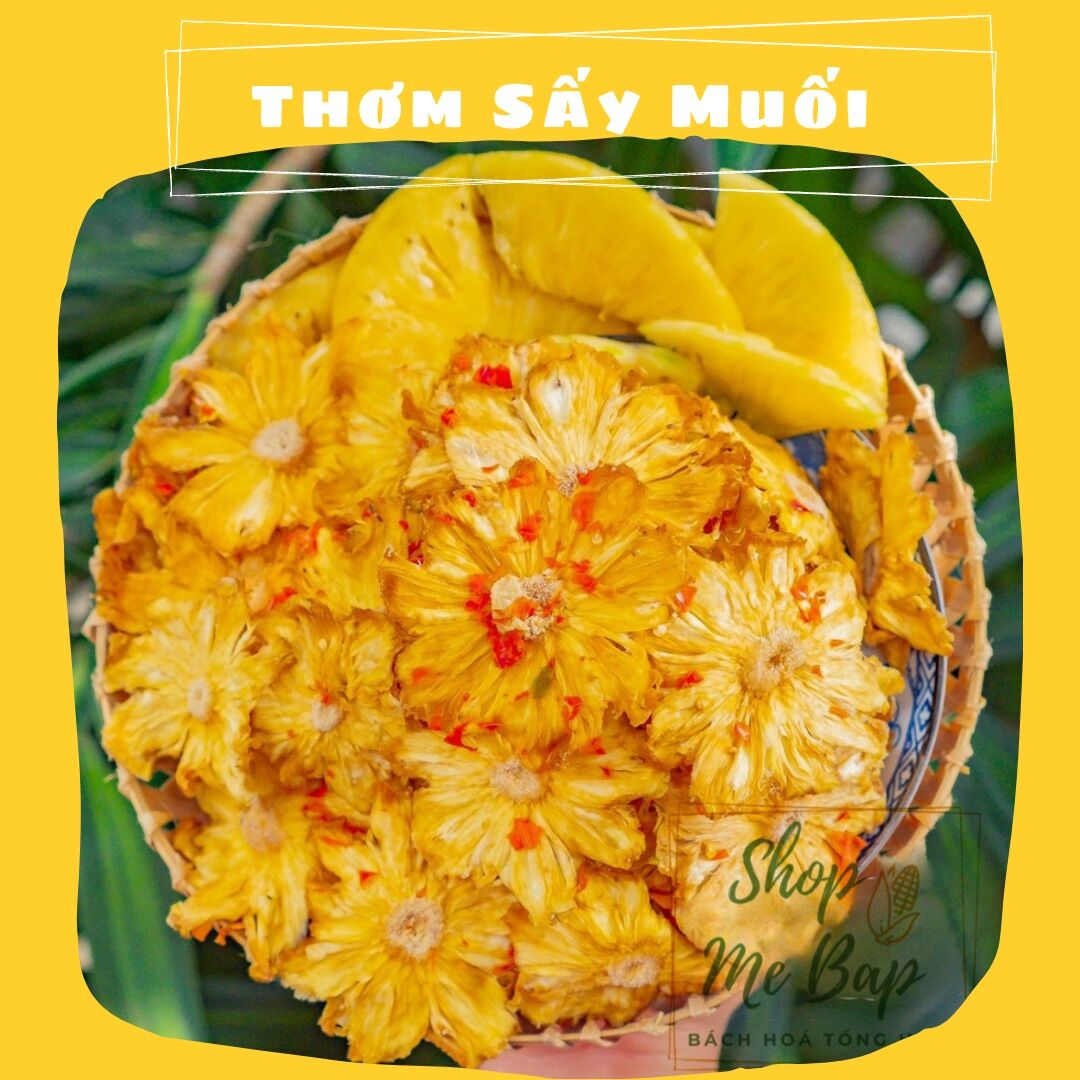 Thơm Sấy Ô Mai Muối Ớt 250g - Dứa Khóm Chua Ngọt - Shop Mẹ Bắp