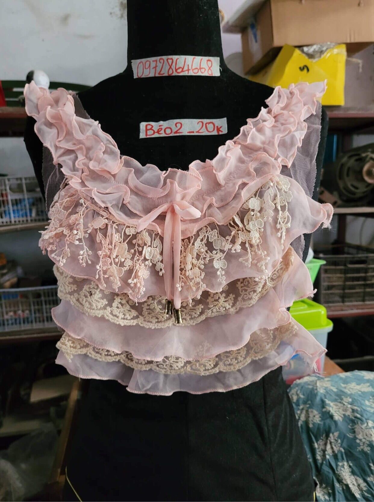 Ren làm cổ áo bánh bèo tiểu thư