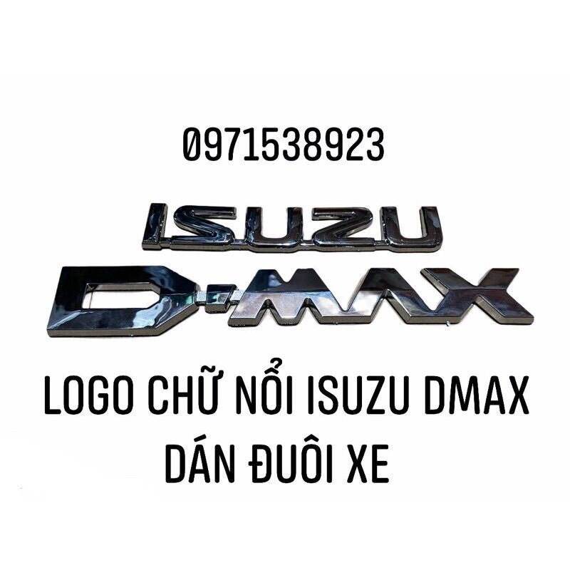 logo chữ ISUZU DMAX dán đuôi xe