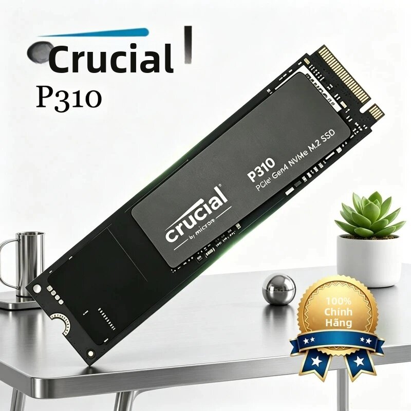 crucial | Ổ Cứng Thể Rắn NVMe M.2 P310 Bền Bỉ 1TB/2TB PCIe Gen4 3D NAND Dành Cho Máy Tính Để Bàn Và Máy Tính Xách Tay, Tốc Độ Lên Đến 7100 MB/s Giá 6,404,250 Đồng*Miễn phí vận chuyển