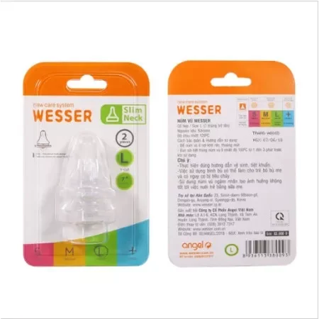 Bình sữa, núm ty Wesser cho bé 60ml. 140ml, 250ml