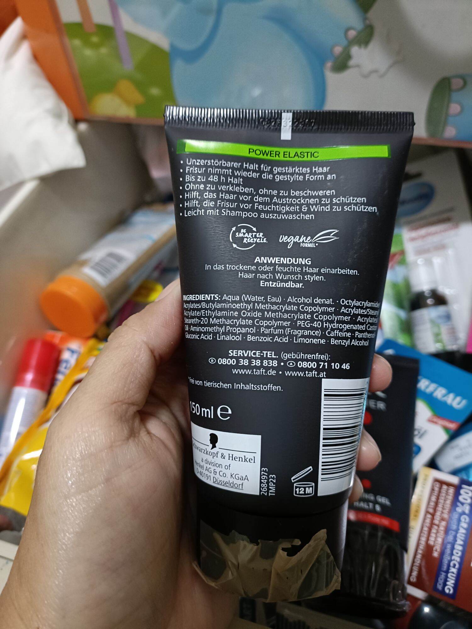 Gel vuốt tóc nam Taft Power Gel 150 ml( mẫu mới)