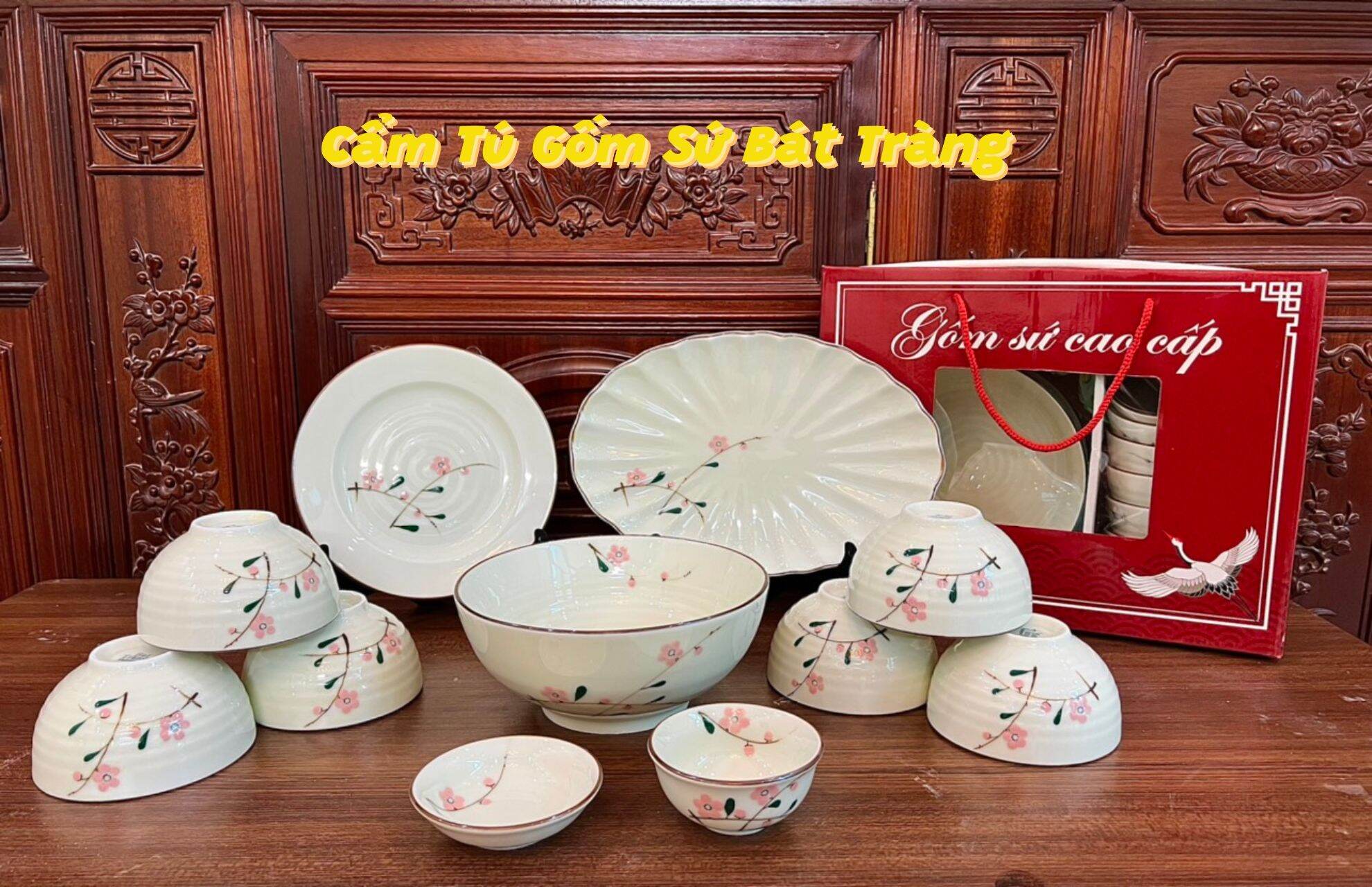 Bộ Bát Đĩa Cao Cấp Bát Tràng