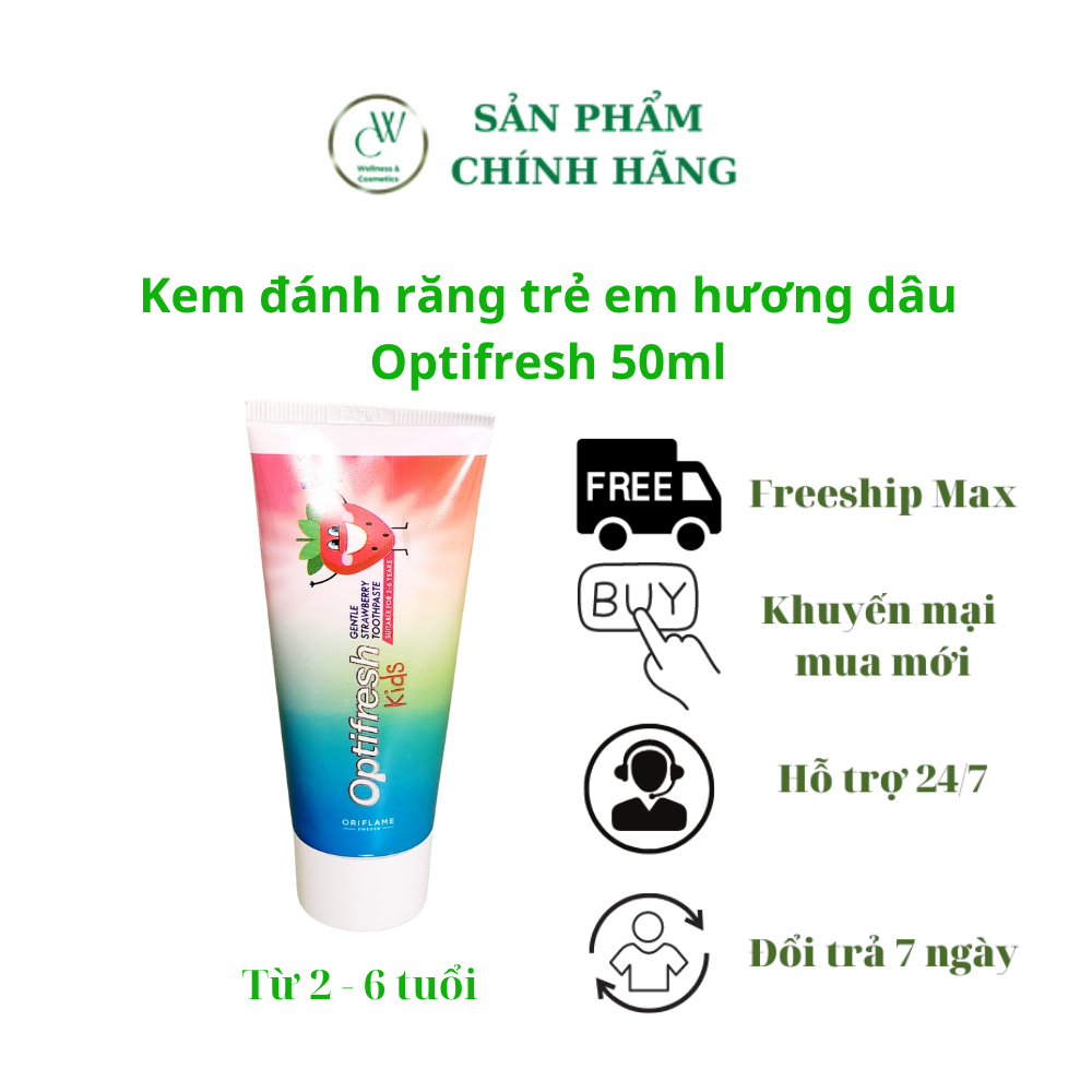 Kem đánh răng trẻ em hương dâu Optifresh 50ml