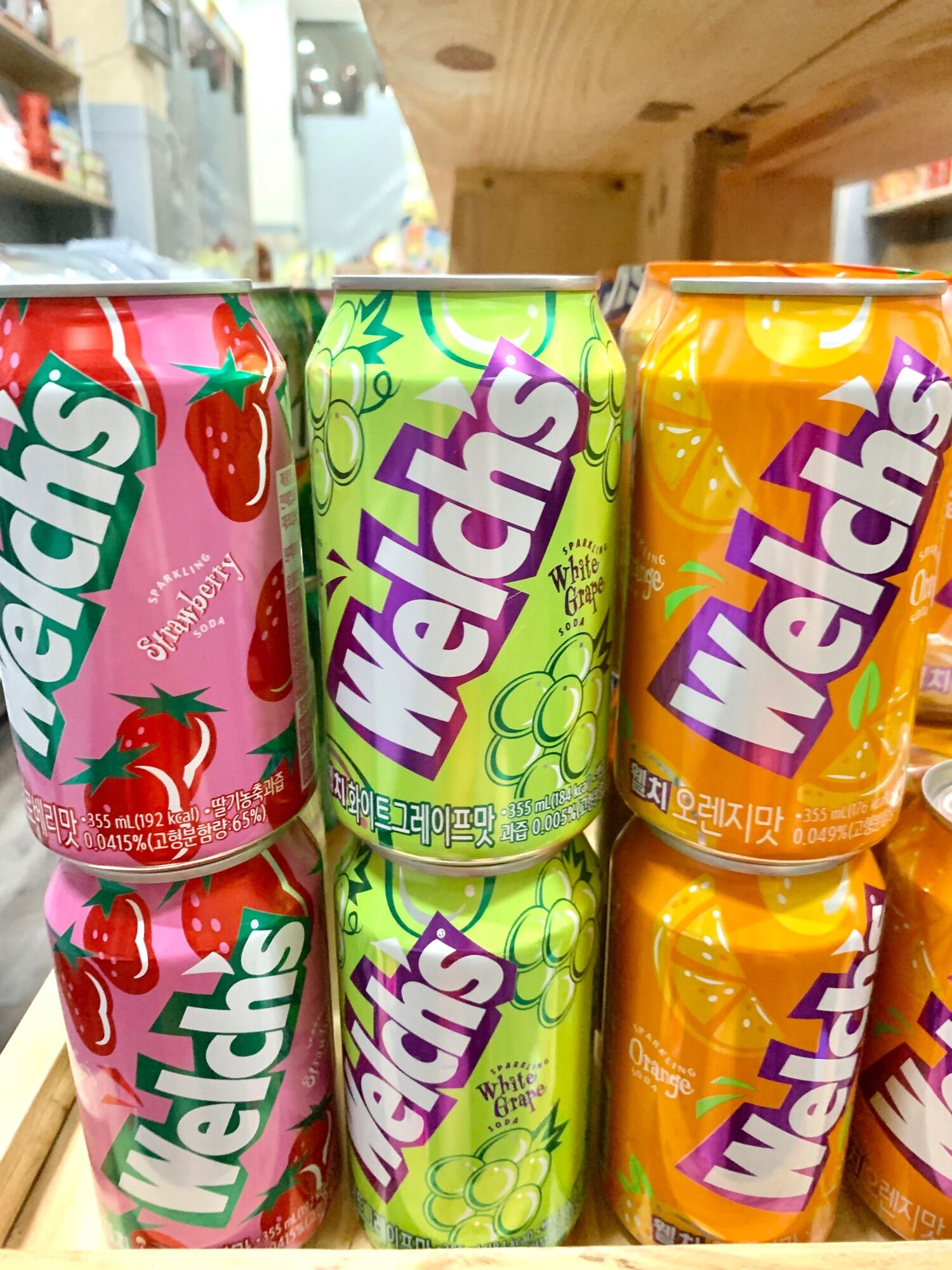 Combo 6 Lon Nước Ngọt Welch’s Hàn Quốc- 3 Vị