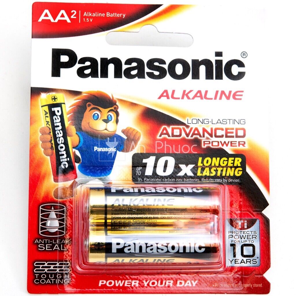 Vỉ 2 Viên Pin Panasonic AA - AAA chính hãng