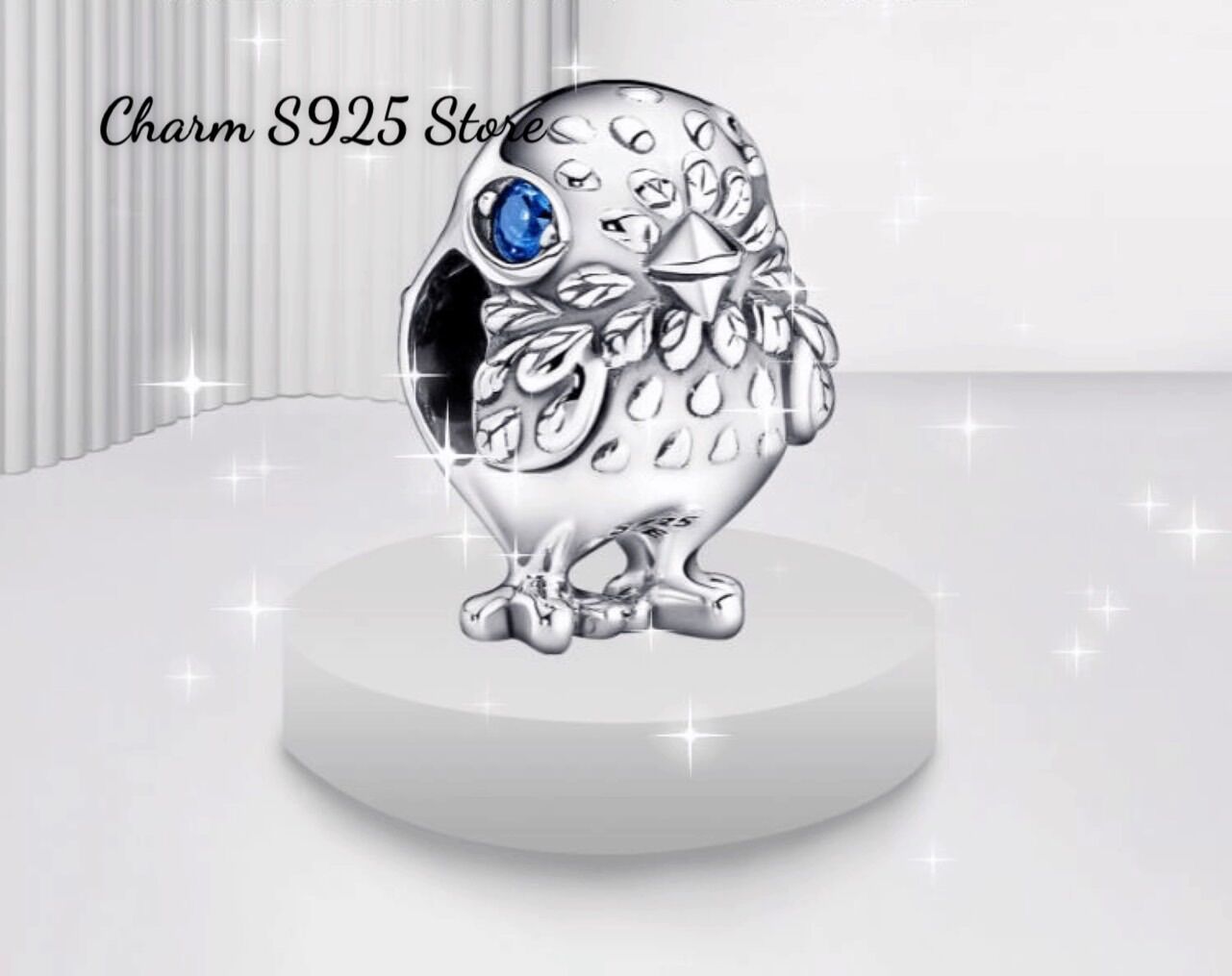 CHARM PAN ALE GÀ CON ĐÁNG YÊU BẠC S925 CAO CẤP