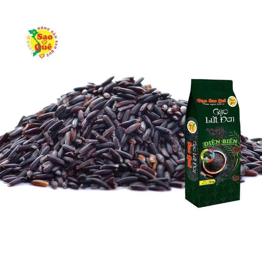Gạo lứt đen Điện Biên Sao Quê túi 1 kg