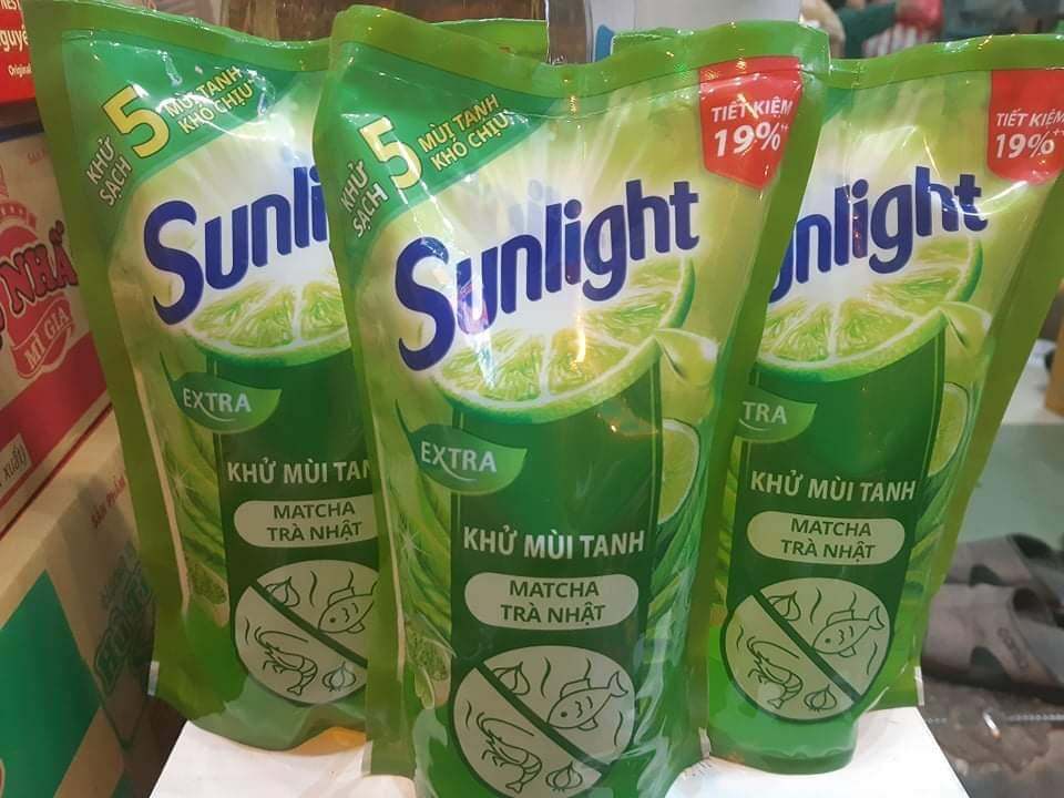 Combo 3 túi nước rữa chén Sunlight túi 750g