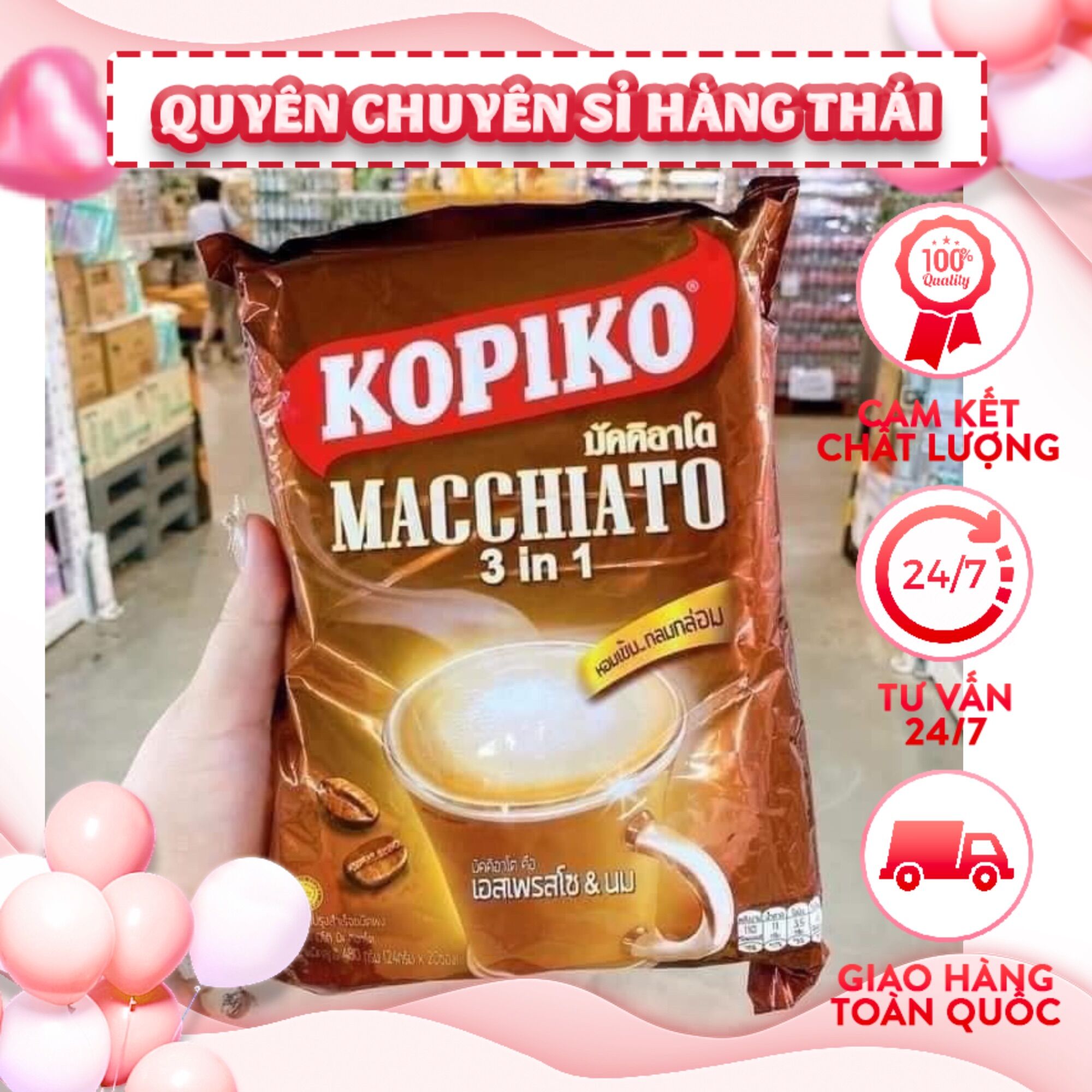 Túi 20 gói cà phê sữa Kopiko thái lan