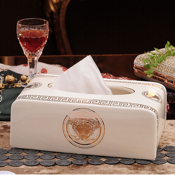 Hộp Khăn Giấy Gốm Kiểu Châu Âu Hộp Giấy Rút Trang Trí Phòng Khách Đồ Trang Trí Trong Nhà Bàn Trà Phòng Khách Sang Trọng Kiểu Châu Âu Sáng Tạo