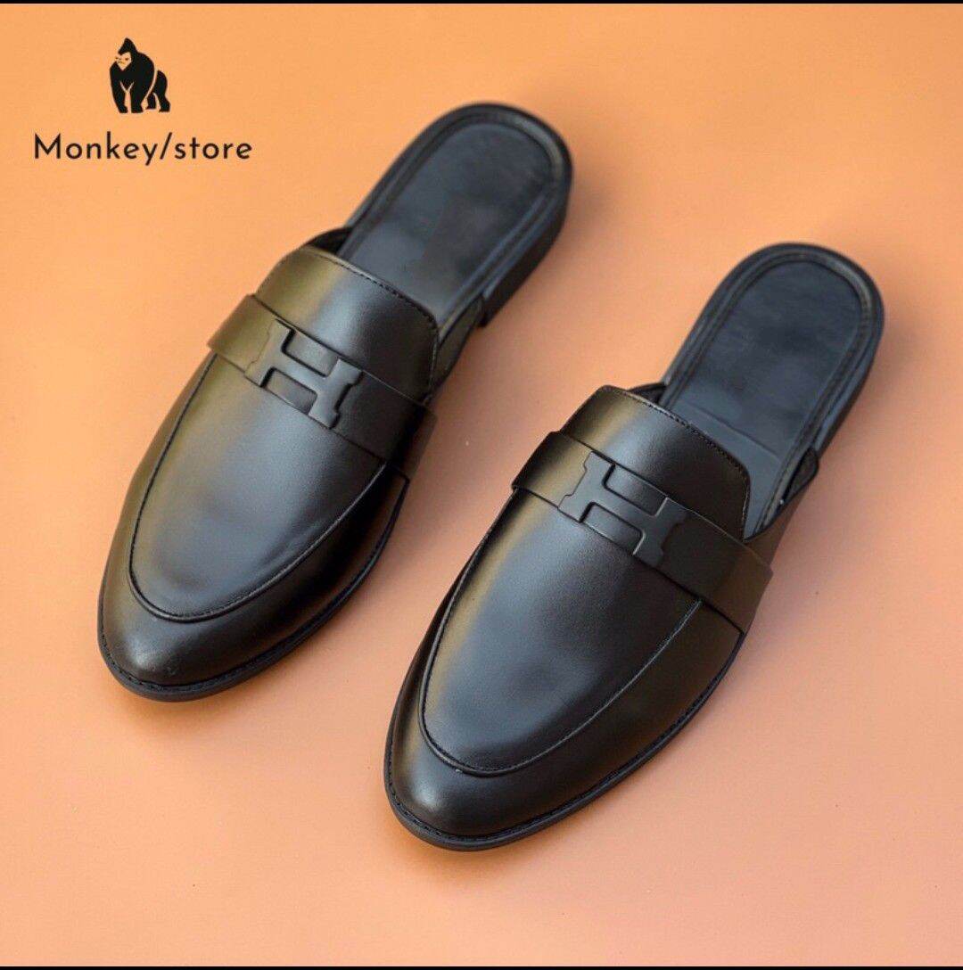 Giày sục nam, sục nam chữ h da pu - mã gsn15