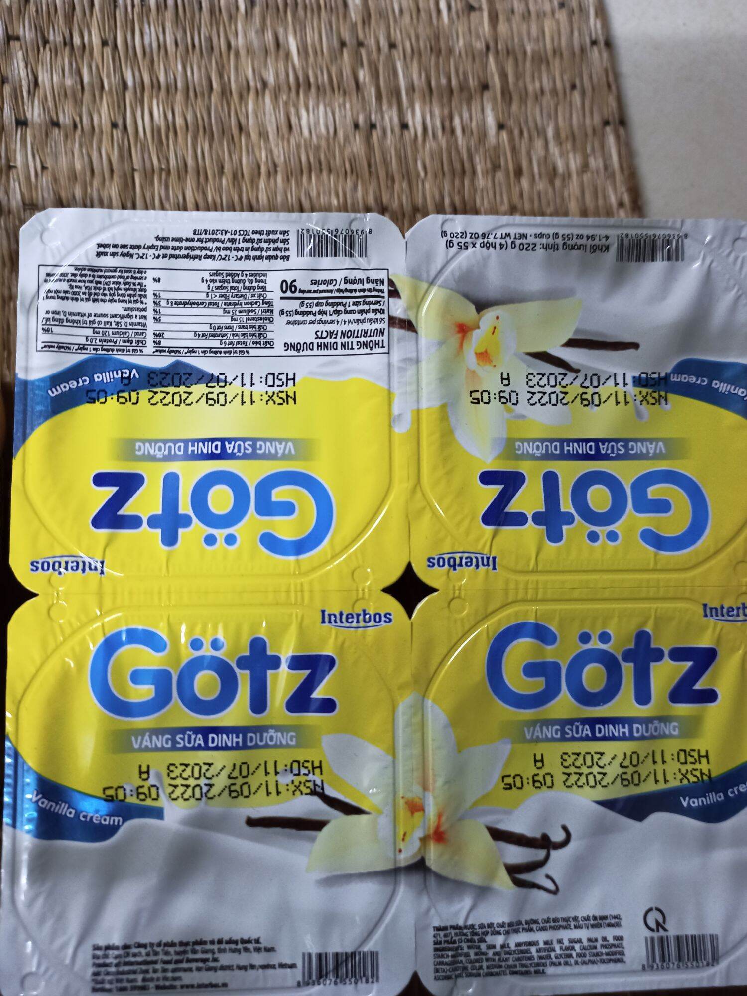 24 HỘP(  6 VĨx 4H) VÁNG SỮA GOZT, CÔNG NGHỆ ĐỨC,