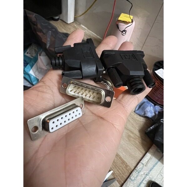 Đầu jack dp 15 chân 2 hàng hàn dây