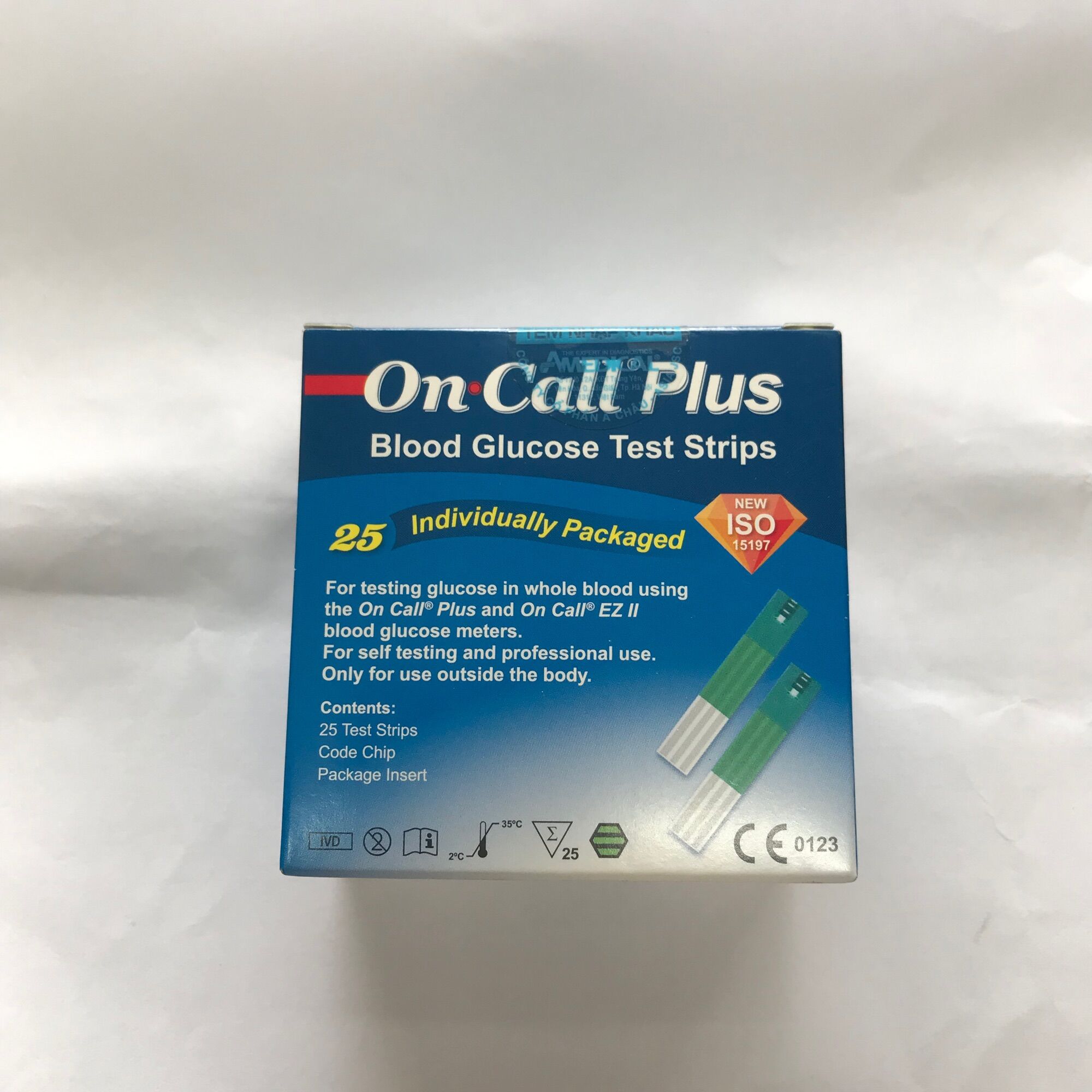 Que thử máy đo đường huyết Acon On Call Plus