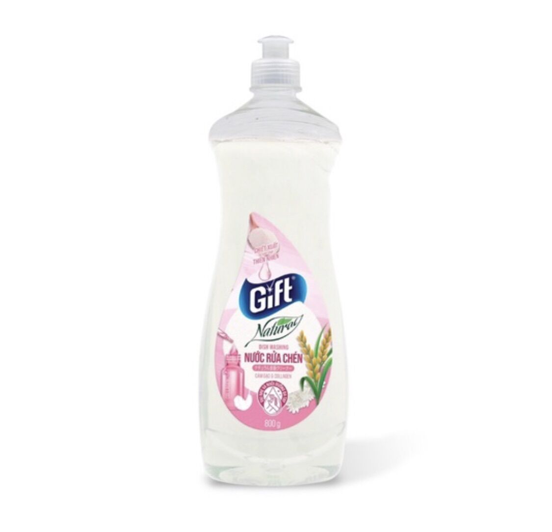 Nước rửa chén gift 800ml cám gạo
