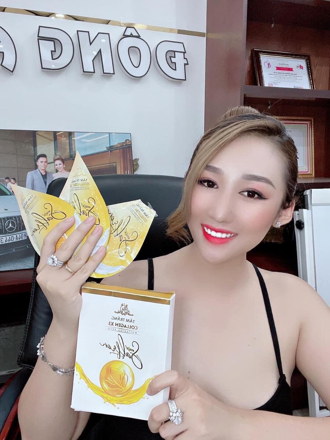 [HCM]TẮM TRẮNG COLLAGEN X3 MIX SAFFRON (hộp 3 gói)