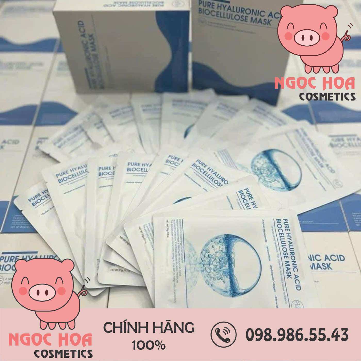 Mặt nạ làm trắng, cấp ẩm Biocellulose Mask Pure Hyaluronic Acid
