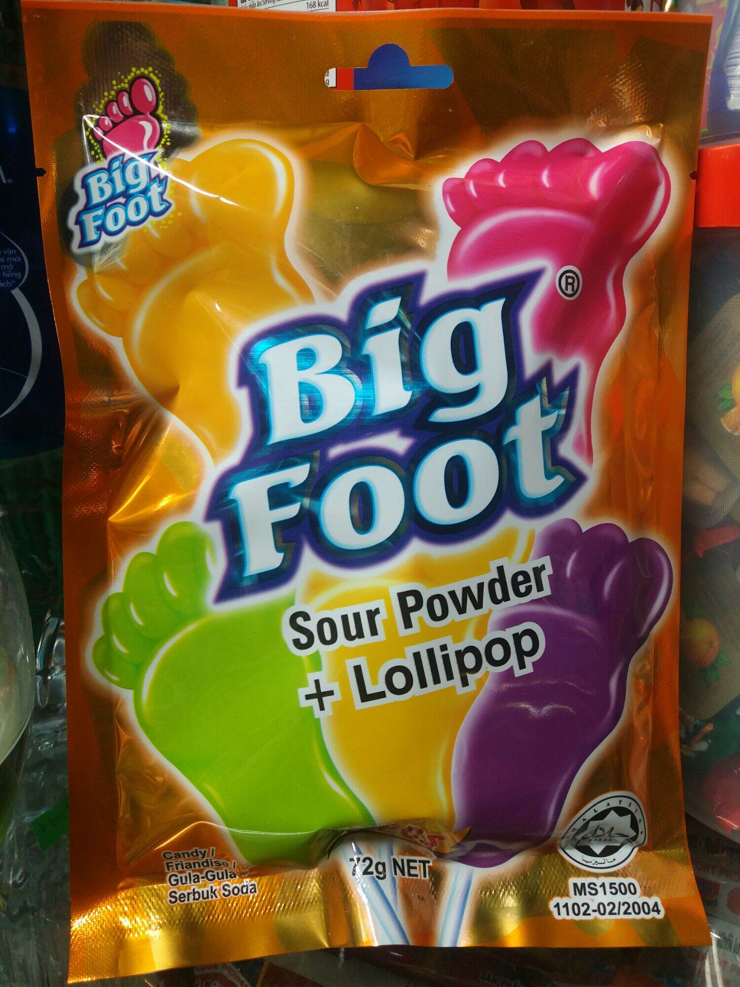 Bịch kẹo bàn chân 6 que BIG FOOT