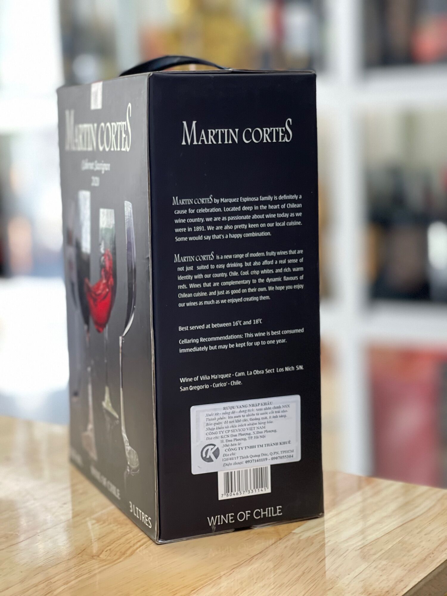 Vang đỏ Chile Martin Cortes 3L