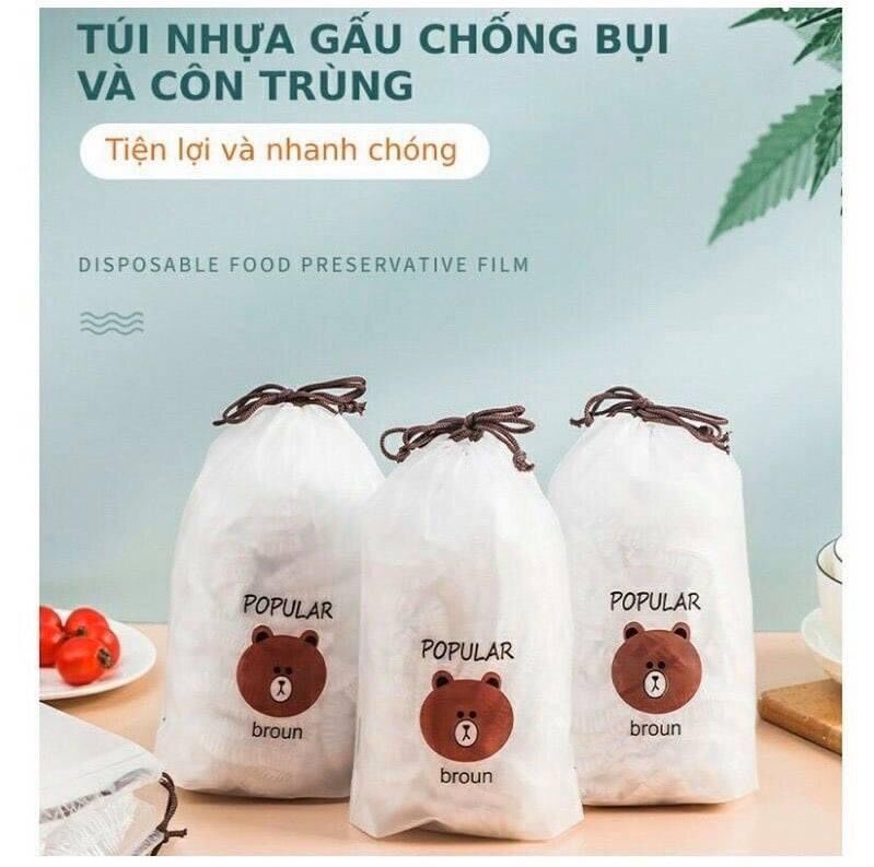Sét 100 chiếc Màng bọc thực phẩm có chun co giãn tiện lợi