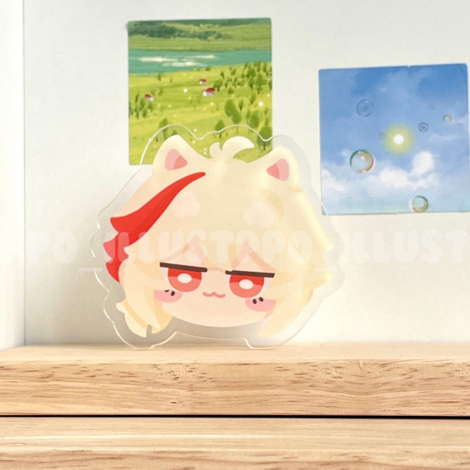 Ppo | Giá đỡ điện thoại Griptok Popsocket Anime Genshin Impact 5cm