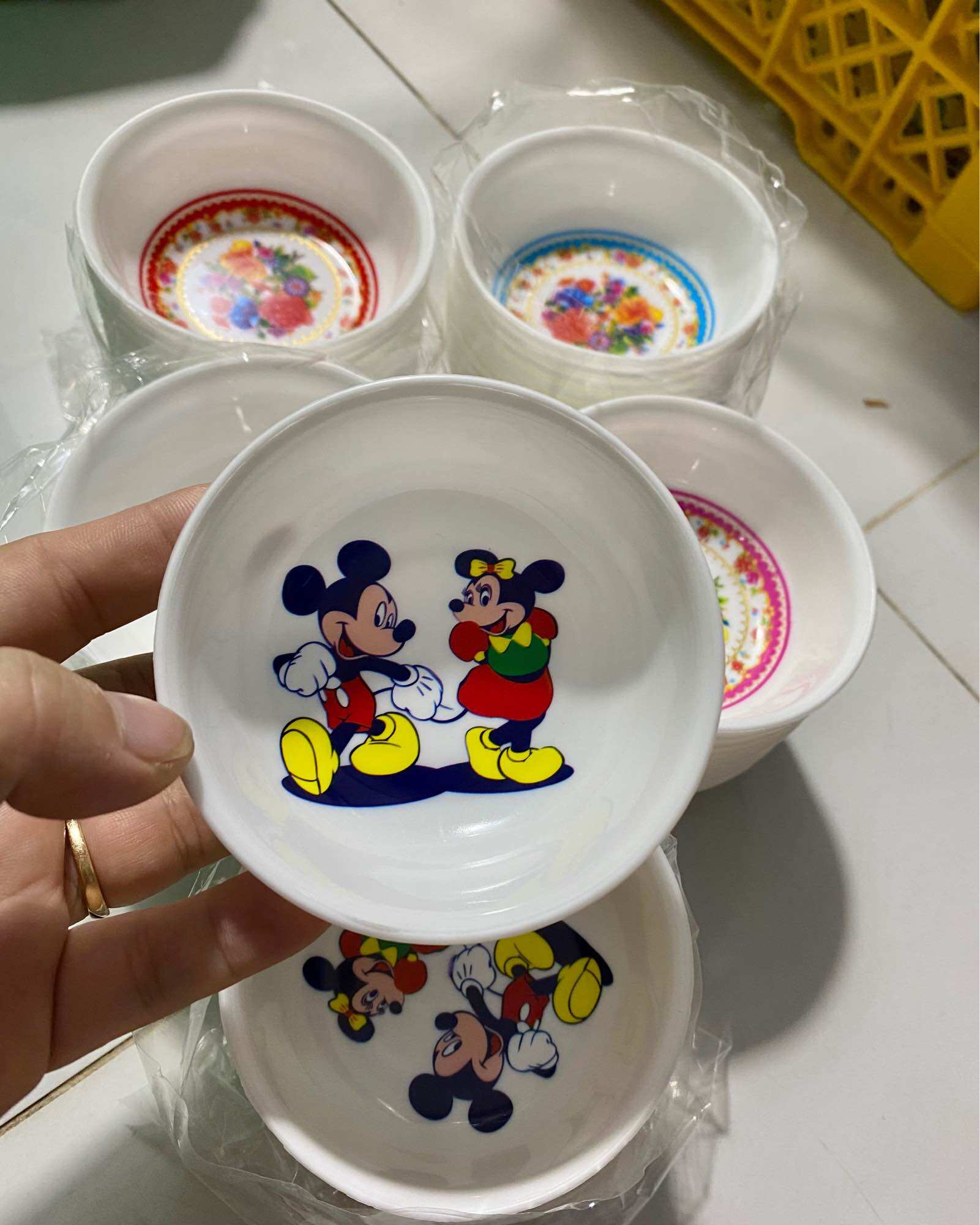 🏵️Set 10 Chén Đựng NƯỚC CHẤM Trắng, Nhựa Dẻo (Rộng 8cm)